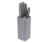 Bloc 5 Couteaux Avec Ciseaux Néo 36cm Gris
