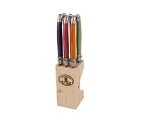 Bloc 6 Couteaux Steak Jean Dubost Laguiole® couleurs London Mixées | Origine France Garantie