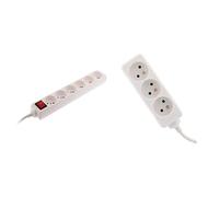 Bloc 6 Prises 16A 2P+T avec Interrupteur Blanc - Zenitech & Bloc 3 Prises 16A 2P+T Blanc - Zenitech