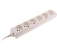 Bloc 6 Prises 16A 2P+T - Blanc - Zenitech (Lot de 5)