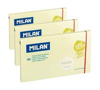 Bloc 90 notes super adhésives jaune Pastel 76 x 127 mm (Lot de 3)
