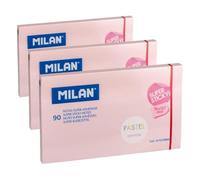 Bloc 90 notes super adhésives rose Pastel 76 x 127 mm (Lot de 3)