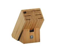 Bloc à couteau, pour 5 couteaux, fusil d'affûtage et ciseaux, bambou, Zwilling