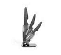 Bloc 3 Couteaux Avec Support - Livoo - Mec135n - 7,5 /10 / 12,5 Cm - Lame Céramique - Compatible Lave-Vaisselle Noir