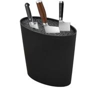 Bloc à couteaux 6 x 8 pouces, résistant à la rouille et la corrosion, avec trous de drainage, support ovale stable pour couteaux en céramique, steak et rangement de cuisine (no