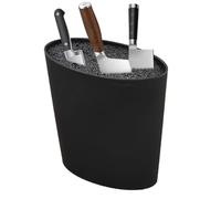 Bloc à couteaux 6x8 pouces, support de couteau ovale avec trous de drainage, support cuisine stable et résistant à la rouille pour couteaux steak en céramique, rangement peu encombrant
