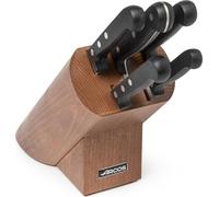Bloc à couteaux avec 5 couteaux Arcos Universal 285700 Acier inoxydable et polyoxyméthylène couleur mangue Lot de 6 pièces et coffret cadeau
