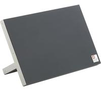 Bloc à couteaux avec bande magnétique intégrée - Acier inoxydable et bois de caoutchouc - Noir/Argent