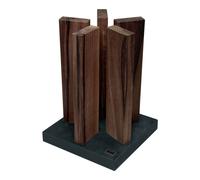 KAI Bloc à couteaux Stonehenge STH-4 – noyer, base en granit, magnétique pour 10 couteaux