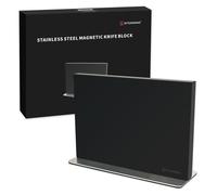 Bloc à couteaux magnétique en acier inoxydable, 30 cm, double face, pour 10 à 14 couteaux, avec base antidérapante