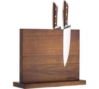 Bloc à couteaux magnétique en bois pour la cuisine Magnétique Bambou Walnut