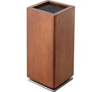 Bloc à couteaux magnétique - Porte-couteaux - Rotatif à 360° - Bois d'acacia - Aimant puissant de 1600 gauss - Lavable au lave-vaisselle - 11 × 11 × 24,6 cm - Brun chocolat