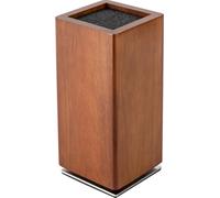 Bloc à couteaux magnétique - Porte-couteaux - Rotatif à 360° - Bois d'acacia - Sans couteaux - Haute qualité - Marron