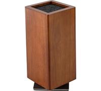 Bloc à couteaux magnétique - Porte-couteaux - Rotatif à 360° - Bois et acier inoxydable - Autoportant pour plan de travail - Pour couteaux de cuisine et couteaux à pain - Marron
