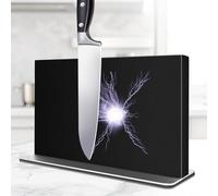 Bloc à couteaux magnétique sans couteau, porte-couteaux magnétique double face en acier inoxydable 304, universel, pour une cuisine bien rangée