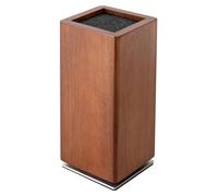 Bloc à couteaux magnétique - Support à couteaux en bois d'acacia - Rotation à 360° - Aimant 1600 Gs - Rangement intégré - 10,9 x 10,9 x 24,6 cm - Marron