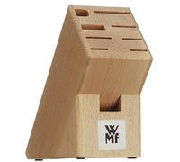 Bloc à couteaux WMF sans couteaux, non équipé, bois, bois de hêtre, vide, pour 6 couteaux, 1 fourchette à viande, 1 fusil à aiguiser, 1 ciseaux