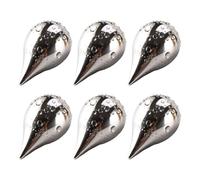 Bloc à glace réutilisable en métal - Lot de 6 glaçons métalliques réutilisables en forme de goutte d'eau - Refroidisseur de boissons pour whisky, cocktails, soda, pour la fête des pères, une pendaison