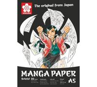 Bloc - A5 - Manga - Dessin - 20 Feuilles - 250g - Grain Lisse - Sakura