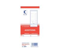 Bloc addition elve papier autocopiant 102x235mm 50 duplis sans numéro