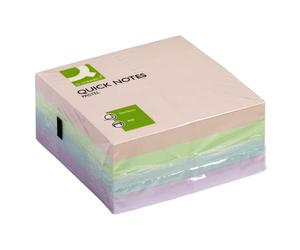 Bloc adhésif pour notes rapides Q Connect 75 x 75 mm - Neon. 75 x 75 mm rose
