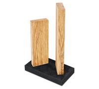 Bloc aimanté pour couteaux, en chêne et granit, pour 4 couteaux, dimensions 18x10x28-30 cm