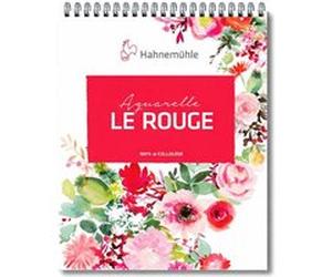 Bloc - Aquarelle - 12x17cm - Spirales - 20 feuilles - 325g - Grain fin - Le Rouge - Hahnemühle
