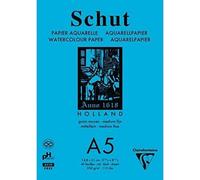 Bloc Aquarelle Schut Clairefontaine Papier Petit Grain Blanc A5 40 Feuilles