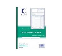 Bloc autocopiant - ELVE - Devis / Offre de prix - A4 (210x297 mm) - Tripli - 50 feuilles