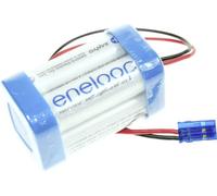 Bloc-batterie Panasonic 4 piles AA, câble, connecteur NiMH eneloop cube F2x2 Graupner 4,8 V 1900 mAh (124007)