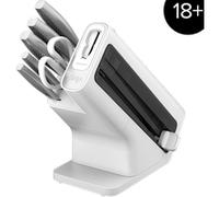 Bloc blanc de 6 couteaux Ninja StaySharp en acier inoxydable Blanc | K62006EUWH | par SharkNinja