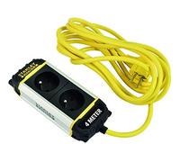 Bloc Bricolage Aluminium Extrudé 2 Prises 16 T. Câble HO5VV-F 3G1, 5mm², Longueur 4M. Attache Ceinture Nylon renforcé