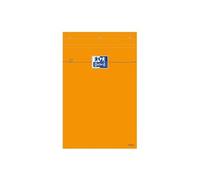 Oxford Bloc de bureau 21 x 31,5 cm - agrafé orange, perforé, ligné 8 mm - 80 feuilles