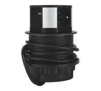 Bloc multiprise encastrable 3 Prises 16A + 2X USB et Chargeur Induction - Otio, Noir