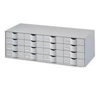 Bloc classeur à 16 tiroirs pour documents 24 x 32 cm Dimensions L107,6 x H32,9 x P34,2 cm gris G