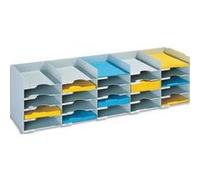 Bloc classeur à 20 cases fixes pour doc A4 capacité 500 feuilles L89,7 x H31,3 x P30,4 cm gris G
