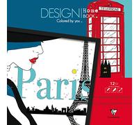 Bloc coloriage adulte Clairefontaine - Design home book - Villes - 30 x 30 cm
