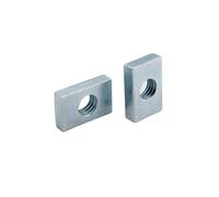 Bloc coulissant à écrou rectangulaire en acier au carbone zingué M3 M4 M5 M6 M8 M10 for profil en aluminium, cadre à fente en T(10pcs- M8-24x13x5mm)