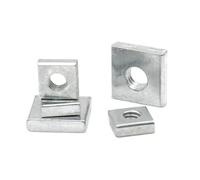 Bloc coulissant à écrous carrés en acier au carbone plaqué zinc(M4x10x10x2mmx40pcs)