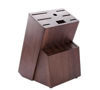 Bloc coupe-légumes - Support en bois | Bloc à couteaux en bois - Organisateur de plan de travail multifonctionnel avec ciseaux et fentes à affûter, design élégant et robuste pour les cuisines modernes