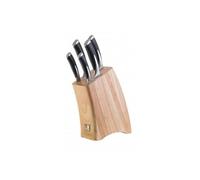 Bloc couteau bambou 5 pièces forgés manche ABS inox Kyu Richardson Sheffield - 697001 - Acier inoxydable - ABS