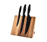 Bloc Couteaux Cuisine Vide, Bloc À Couteaux De Cuisine Planche Magnétique Porte-couteau Couteau En Acacia Dock Couverts Présentoir Support Rangement Durable et élégant