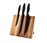 Bloc Couteaux Cuisine Vide, Bloc De Couteaux En Bois Naturel Cuisine Magnétique Porte-couteau Organisateur Porte-couverts Porte-couteaux Durable et élégant