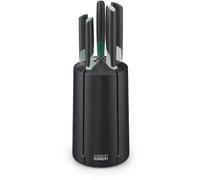 Joseph Joseph Set de couteaux ELEVATE 10541, 6 pièces, support rotatif, inox, vert sauge et noir