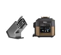 Bloc-couteaux Ninja Foodi StaySharp avec Affûteur, 6 Pièces Aiguisés, Acier Inoxydable, K32006EU + Ninja Speedi 10-en-1 Cuiseur rapide, Air Fryer, Multicuiseur, Repas pour 4 en 15 minutes, ON400EUCP