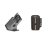 Bloc-couteaux Ninja Foodi StaySharp avec Affûteur, 6 Pièces Aiguisés, en Acier Inoxydable, K32006EU + Ninja Double Stack XL Air Fryer, Friteuse sans huile Verticale Double Tiroir, SL400EUCP