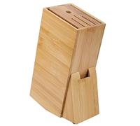 Bloc Couteaux Universel en Bambou,Rangement Universel 6 Couteaux et porte-couteaux de comptoir et organisateur avec larges fentes pour un rangement facile des couteaux