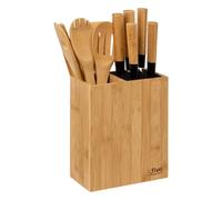 Bloc Couteaux & Ustensiles "Blackbamboo" 35cm Naturel