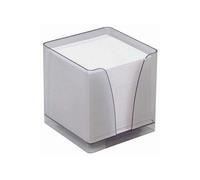 Bloc cube plexi avec une recharge papier blanc 90 x 90 mm - bloc de 800 feuilles