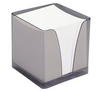 Bloc cube plexi avec une recharge papier blanc 90 x 90 mm - bloc de 800 feuilles